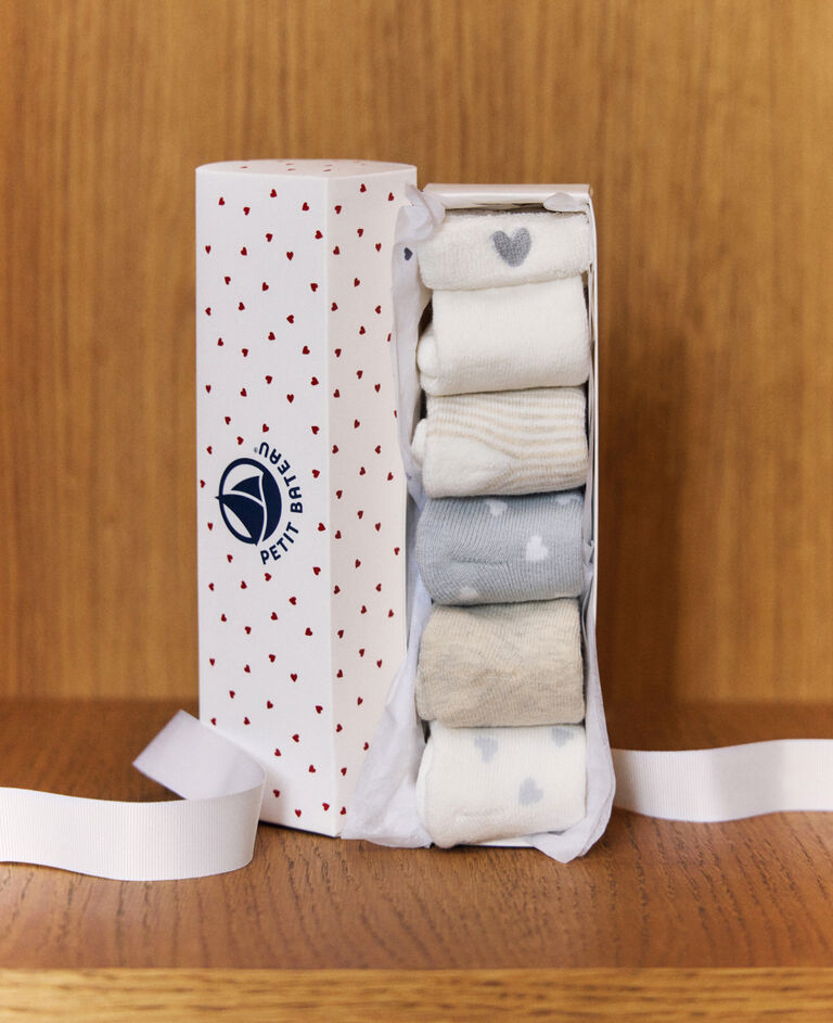 Juego de calcetines de algodón liso para recién nacido