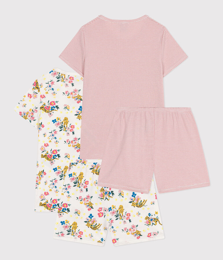 Juego de 2 pijamas cortos infantiles de algod&oacute;n multicolor