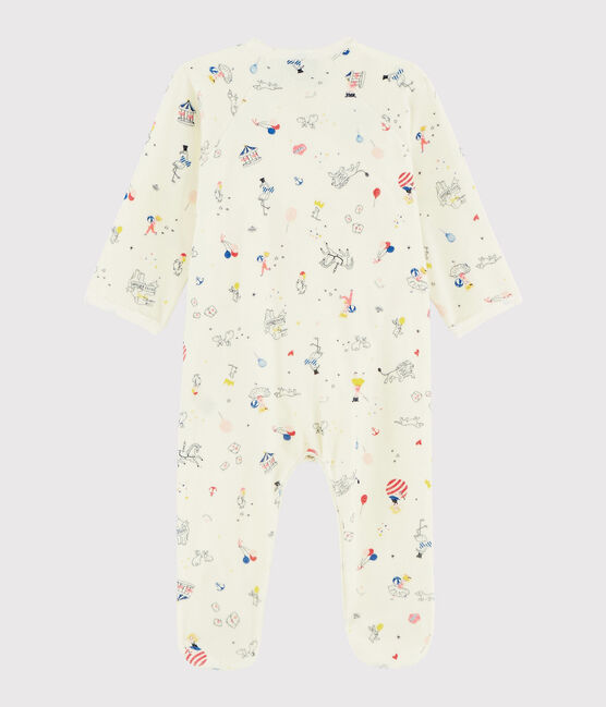 Pelele de terciopelo con estampado para bebé niña blanco MARSHMALLOW/blanco MULTICO
