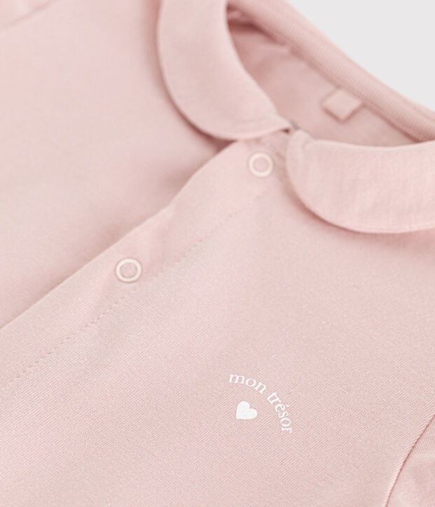 Mono corto de jersey ligero para beb&eacute; rosa