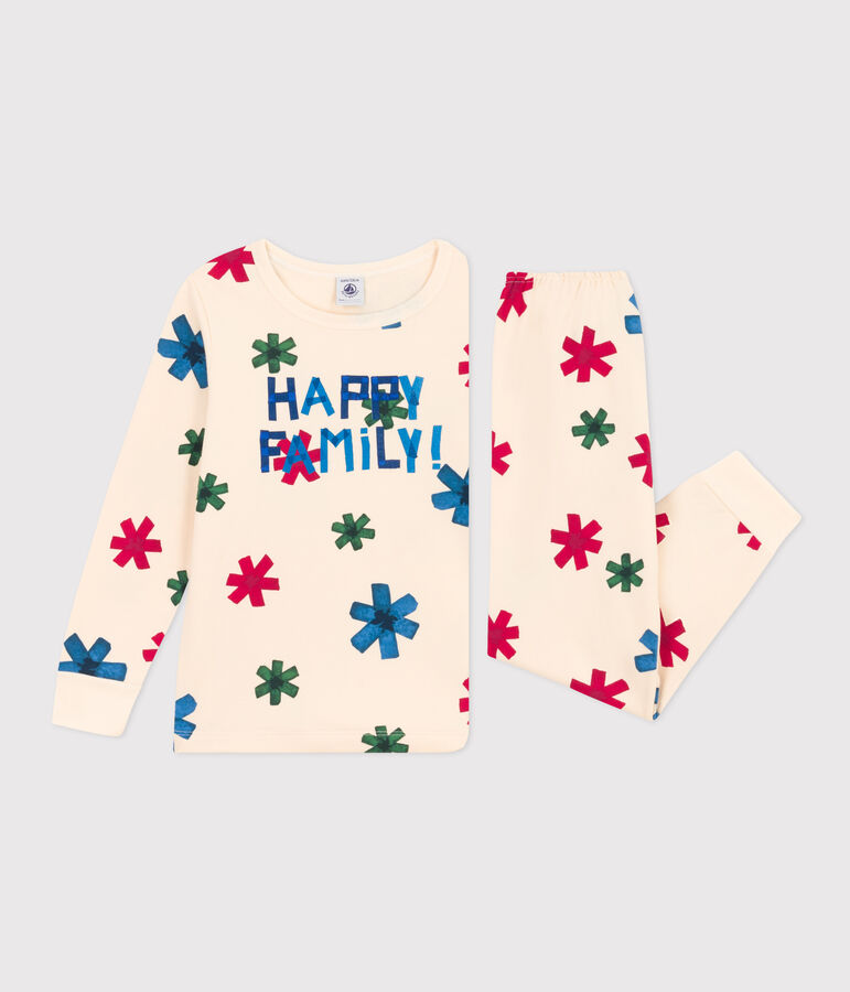 Pijama de felpa con estrella para ni&ntilde;o/ni&ntilde;a crudo/multicolor