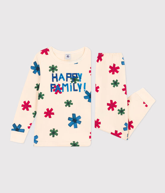 Pijama de felpa con estrella para niño/niña blanco AVALANCHE/ MULTICO