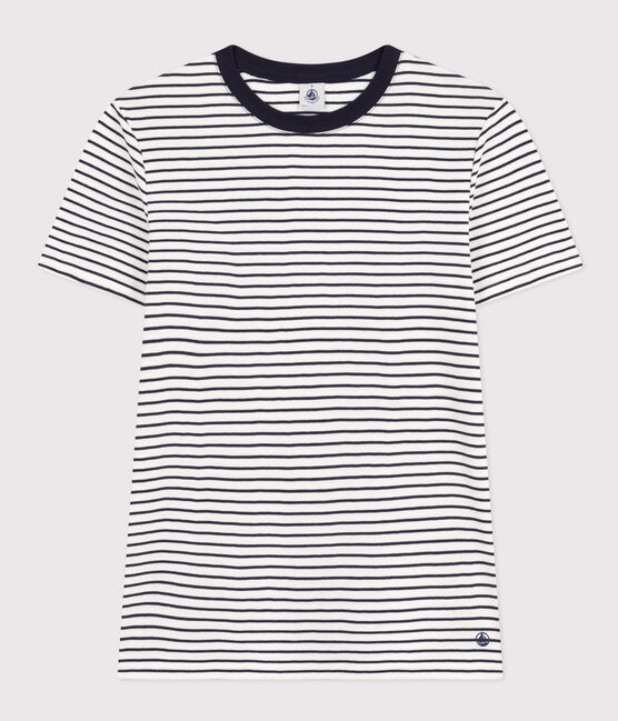 Camiseta La Icónica de algodón a rayas para mujer blanco MARSHMALLOW/azul SMOKING