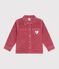 Camisa infantil lisa de terciopelo rosa