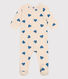 Pijama de felpa cepillada con estampado de corazones para bebé