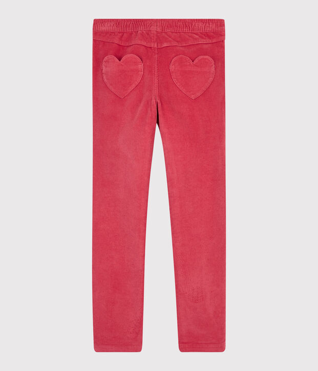 Pantal&oacute;n de terciopelo para ni&ntilde;a rosa