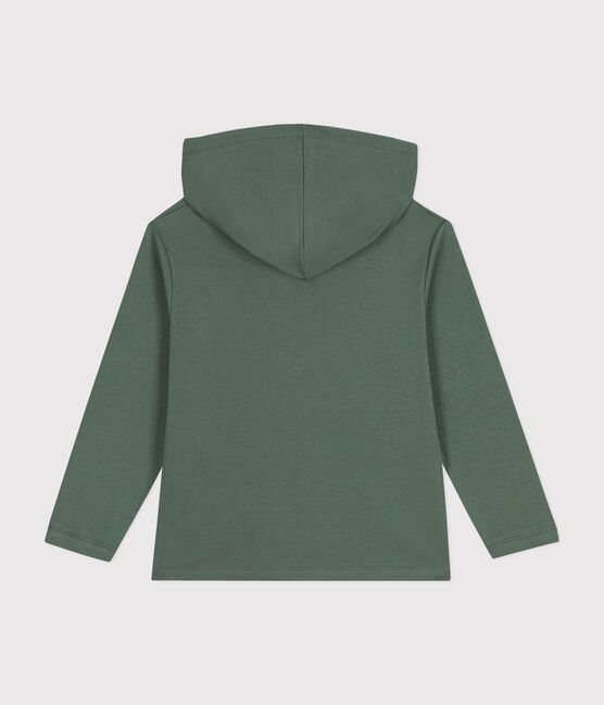 Sudadera con cremallera y capucha de punto de niño verde CROCO