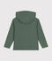 Sudadera con cremallera y capucha de punto de niño verde CROCO