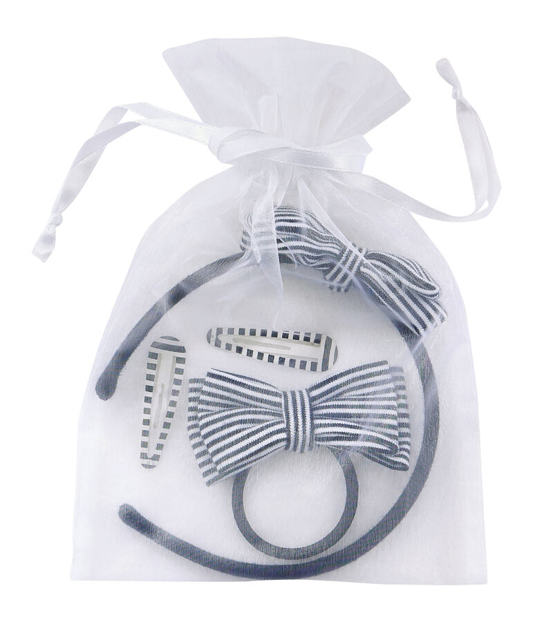 Lote de accesorios infantiles para el cabello femenino azul/blanco