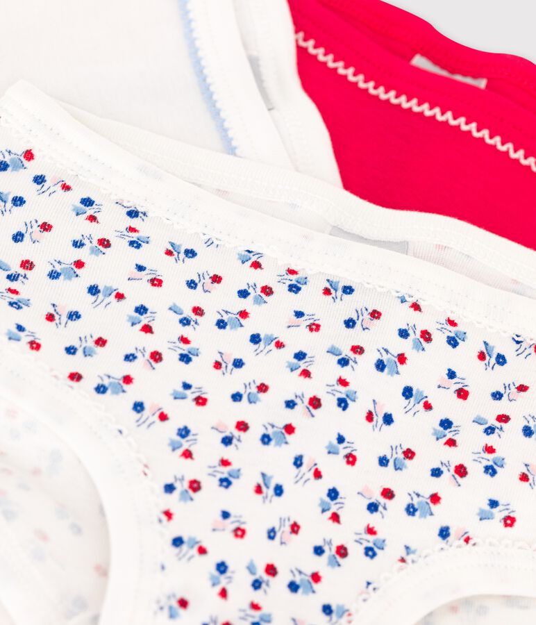 Juego de 3 braguitas altas de algod&oacute;n para ni&ntilde;a variante 1