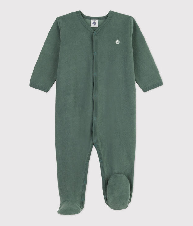 Pelele de rizo para beb&eacute; verde