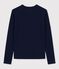 Camiseta icónica de punto «cocotte» de algodón de mujer azul SMOKING