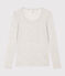Camiseta segunda piel de algodón ligero para mujer gris BELUGA CHINE