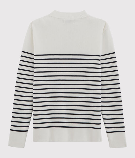 Jersey marinero de hombre blanco MARSHMALLOW/azul SMOKING