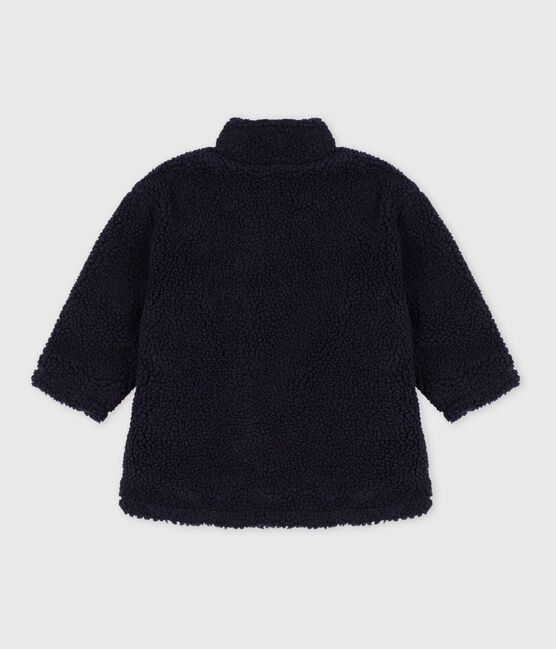 Chaqueta de sherpa reciclada para bebé azul SMOKING
