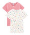 Par de camisetas manga corta para niña variante 1