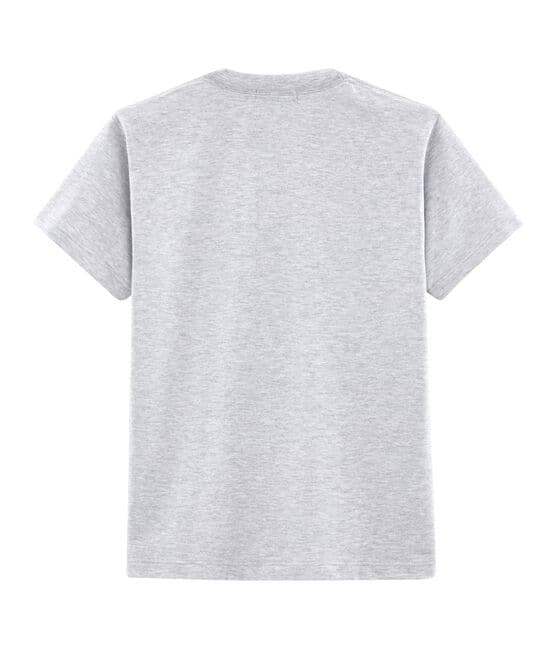 Camiseta mixta con motivo de postal gris POUSSIERE CHINE