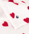 Capa de baño de rizo con corazones para bebé blanco MARSHMALLOW/rojo TERKUIT