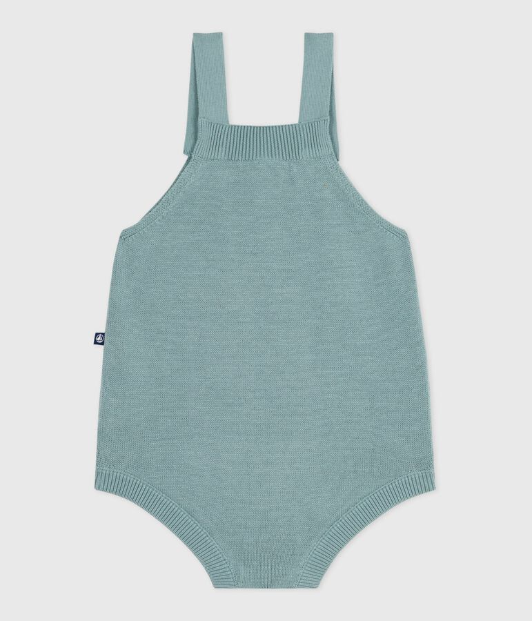 Pelele de punto tricotado de fantas&iacute;a con tirantes para beb&eacute; verde