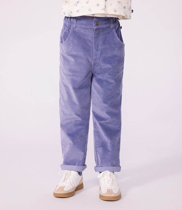 Pantal&oacute;n infantil de terciopelo violeta