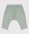 Pantalón de estilo saragüelles liso de gasa de algodón ecológico para bebé verde HERBIER