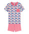 Pijama corto de punto para ni&ntilde;o blanco/multicolor