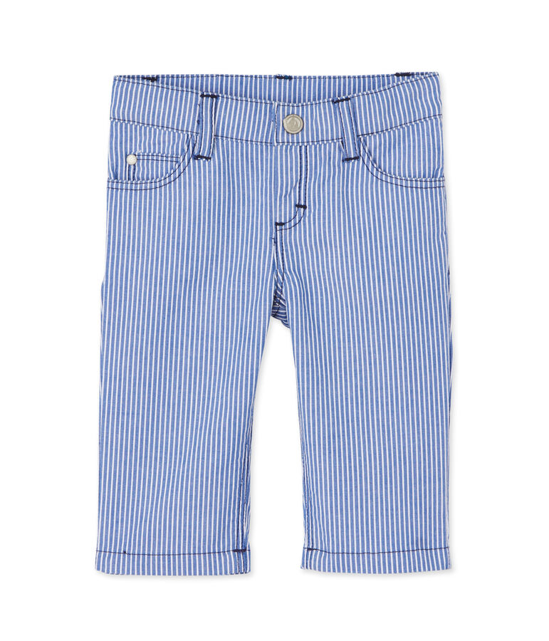 Pantal&oacute;n de rayas para beb&eacute; ni&ntilde;o azul/blanco