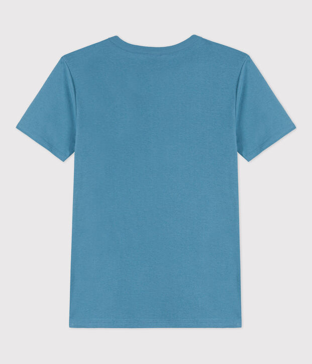 Camiseta L'ICONIQUE de algod&oacute;n con cuello redondo para mujer azul