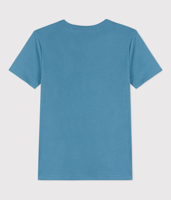 Camiseta L'ICONIQUE de algodón con cuello redondo para mujer azul LAVIS