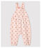 Peto estampado de muletón de bebé niña rosa FLEUR/blanco MULTICO