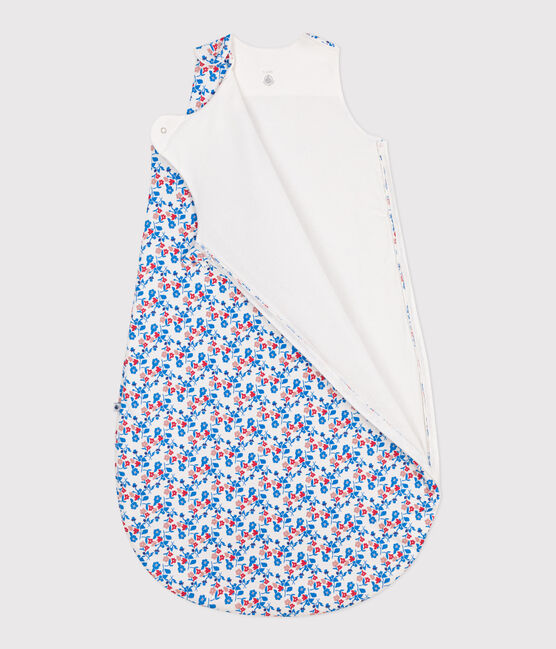 Saco de algodón con flores para bebé TOG 2 blanco MARSHMALLOW/blanco MULTICO