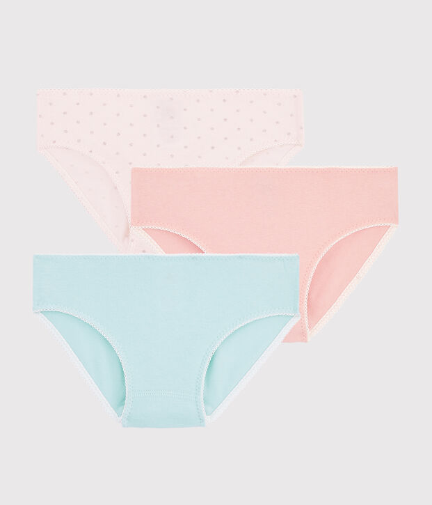 Juego de 3 braguitas con brillo para ni&ntilde;a peque&ntilde;a multicolor