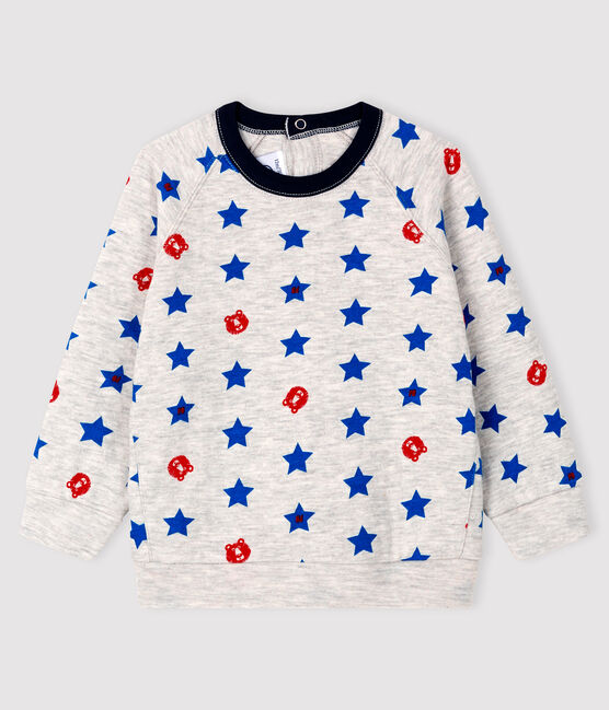 Sudadera de tejido túbico para bebé niño gris BELUGA/blanco MULTICO
