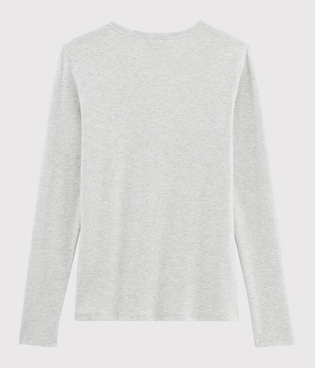 Camiseta de cuello de pico emblem&aacute;tica de algod&oacute;n de mujer BELUGA CHINE