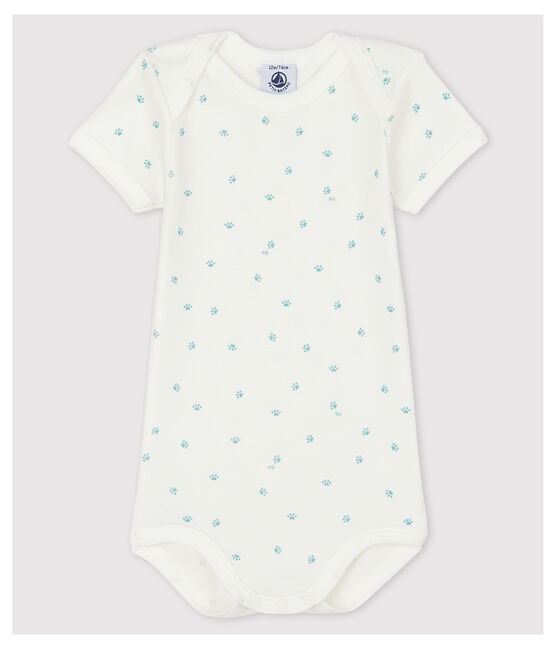 Body de manga corta con patitas de bebé blanco MARSHMALLOW/blanco MISTIGRI