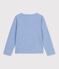 Camiseta de algodón de niña azul SKY CHINE