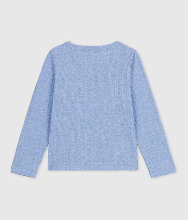Camiseta de algod&oacute;n de ni&ntilde;a azul