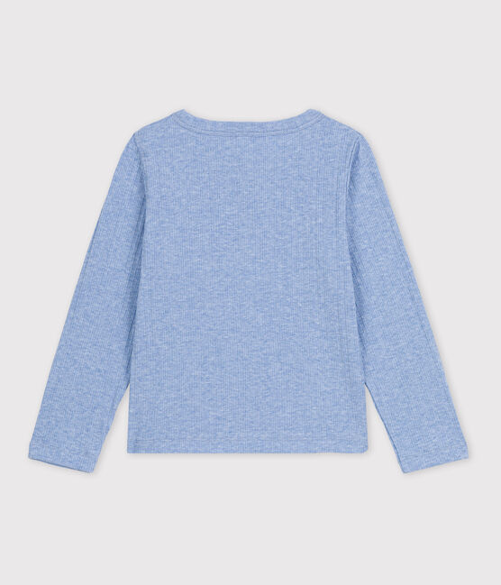 Camiseta de algodón de niña azul SKY CHINE
