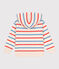 Sudadera infantil unisex de algodón a rayas con capucha blanco AVALANCHE/ MULTICO