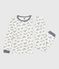 Pijama infantil de terciopelo con estampado de cebras azul MILK/ SOIR