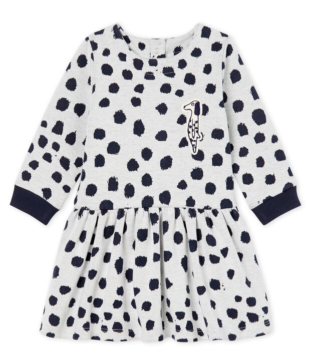 Vestido de manga larga Jean Jullien para beb&eacute; ni&ntilde;a blanco/DOTTIES CN