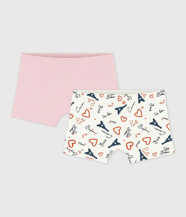 Juego de culottes infantiles largos de algod&oacute;n con estampado de Par&iacute;s multicolor