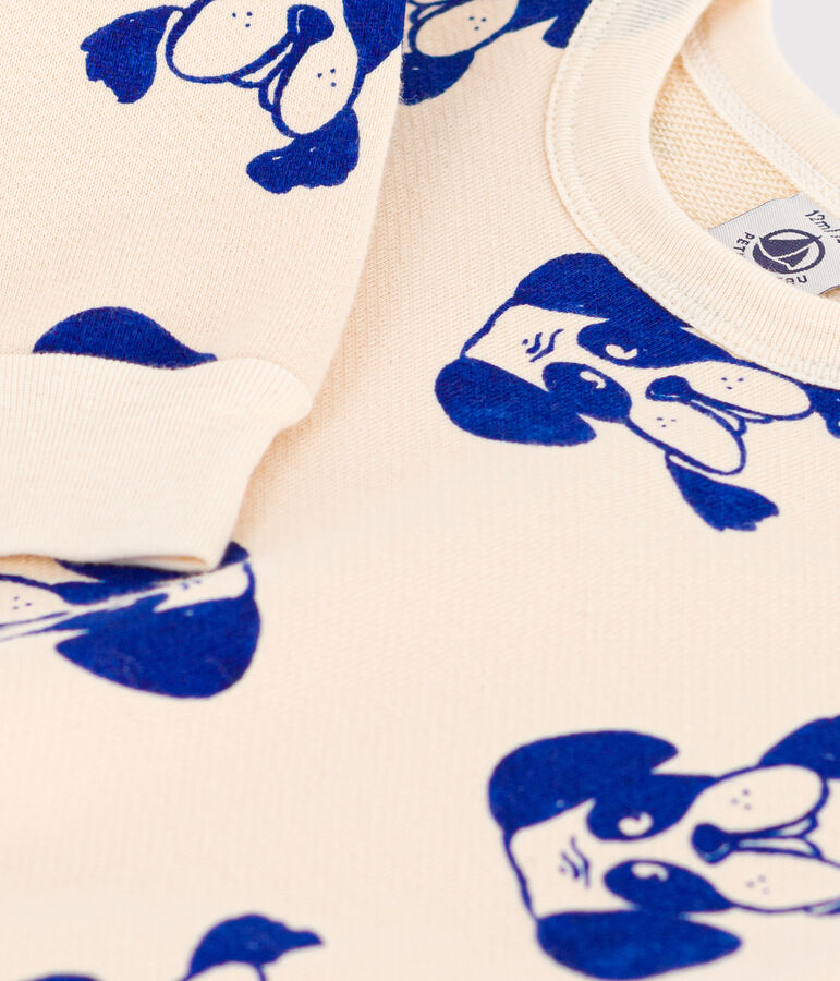 Sudadera de mulet&oacute;n estampada para beb&eacute; crudo/multicolor