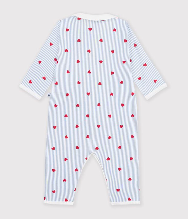 Pyjama b&eacute;b&eacute; en coton sans pieds imprim&eacute; c&oelig;urs blanco/multicolor