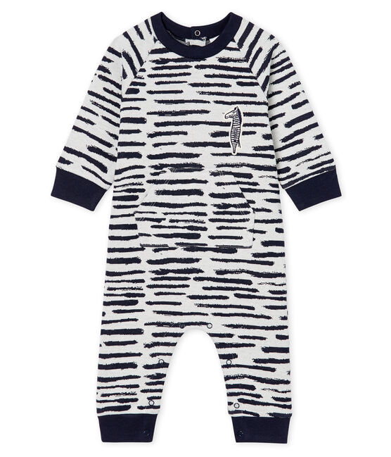 Mono largo Jean Jullien para bebé niño blanco MARSHMALLOW/ DASH