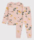 Pijama de túbico con flor para niña