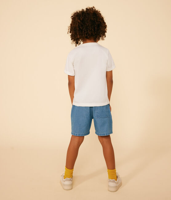 Camiseta estampada de jersey ligero para niño blanco MARSHMALLOW