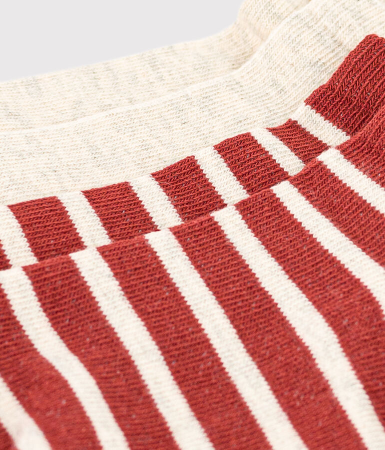 Juego de 2 pares de calcetines cortos a rayas de ni&ntilde;o multicolor