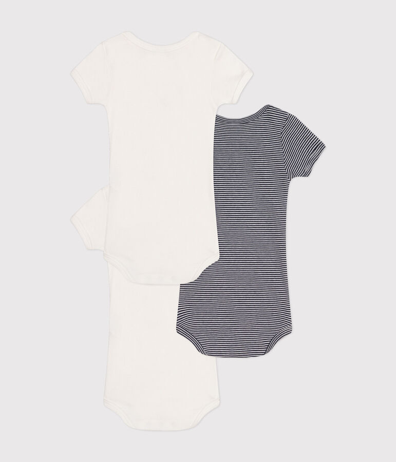 Juego de 3 bodis de algod&oacute;n de manga corta para beb&eacute; variante 1