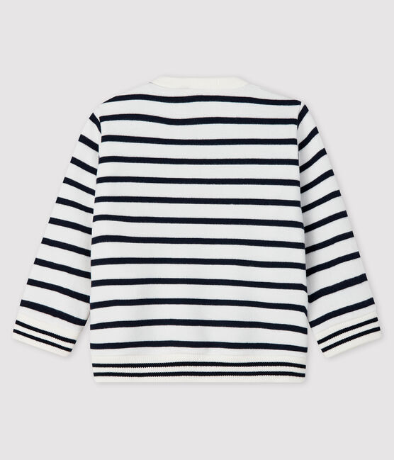 Sudadera de muletón para bebé niña blanco MARSHMALLOW/azul SMOKING